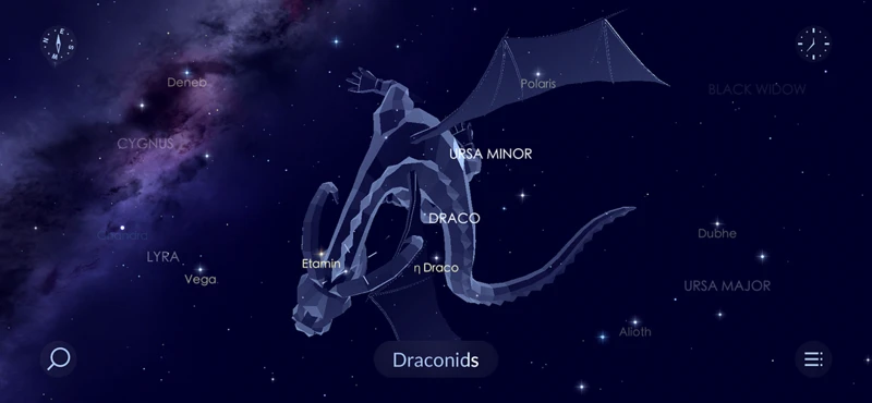 Observing Draco In The Night Sky